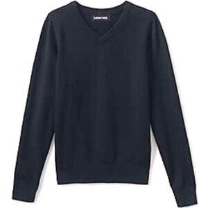 Lands' End Boys Cotton Modal V-Neck Sweater